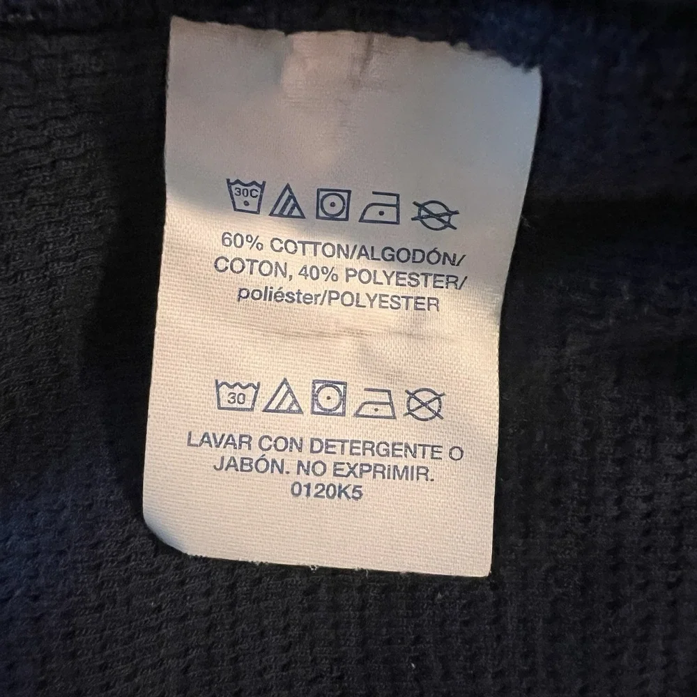 Polo Ralph Lauren Sleepwear Men Waffle Knit Thermal  Small Navy Blue White Pony